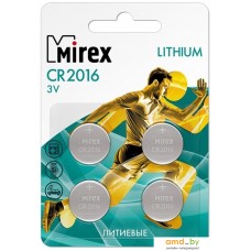Батарейки Mirex CR2016 4 шт 23702-CR2016-E4