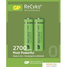 Аккумуляторы GP ReCyko+ AA 2700 2 шт. GP270AAHCE-2GBE2