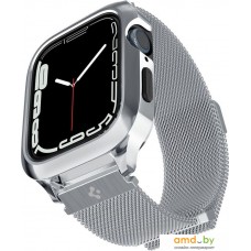 Ремешок Spigen Metal Fit Pro для Apple Watch (45/44 мм) (серебристый)