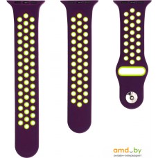 Ремешок Evolution AW40-SP01 для Apple Watch 38/40 мм (dark purple/fluo yellow)