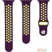 Ремешок Evolution AW40-SP01 для Apple Watch 38/40 мм (dark purple/fluo yellow). Фото №1