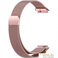 Rumi Milanese loop металлический для Huawei Band 7 (розовый)