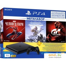 Игровая приставка Sony PlayStation 4 1TB Horizon Zero Dawn + Spider-Man + GTR