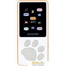 Плеер MP3 Digma S4 8GB (белый/оранжевый)