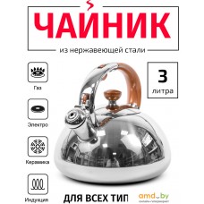 Чайник со свистком TimA WTK178WH