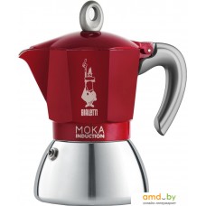 Гейзерная кофеварка Bialetti Moka Induction (4 порции, красный)