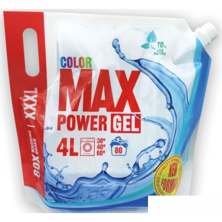 

Гель для стирки Max Power Color Gel дой-пак 4 л, Color Gel дой-пак 4 л