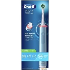 Электрическая зубная щетка Oral-B Pro 3 3000 Cross Action D505.513.3 (голубой)