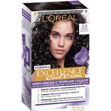 L'Oreal Paris Color Excellence Cool Creme 3.11 ультрапеп. темно-каштан.