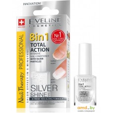 Лак Eveline Cosmetics Nail Therapy 8 в 1 Silver Shine 12 мл