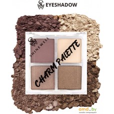 Палитра теней Shinewell Charm Palette LCS2-02 (коричневый/бежевый/золотистый)