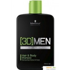 Schwarzkopf Professional 3D Men Hair & Body Shampoo 250 мл