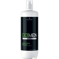 Косметика по уходу за волосами Schwarzkopf Professional 3D Men Hair & Body Shampoo 1 л