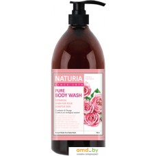 Косметика по уходу за телом Evas Гель для душа Naturia Pure Body Wash Rose & Rosemary 750 мл