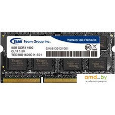 Оперативная память Team Elite 8GB DDR3 SODIMM PC3-12800 TED38G1600C11-S01