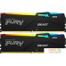 Оперативная память Kingston FURY Beast RGB 2x16ГБ DDR5 5600 МГц KF556C40BBAK2-32. Фото №1