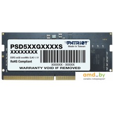 Оперативная память Patriot Signature Line 32ГБ DDR5 SODIMM 4800 МГц PSD532G48002S