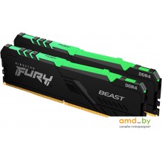 Оперативная память Kingston FURY Beast RGB 2x16ГБ DDR4 3600МГц KF436C18BB2AK2/32