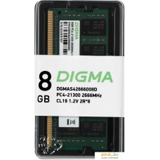 Оперативная память Digma 8ГБ DDR4 SODIMM 2666 МГц DGMAS42666008D