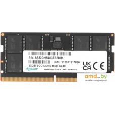 Оперативная память Apacer 32ГБ DDR5 SODIMM 4800 МГц AS32GHB48CTBBGH