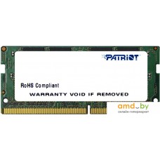 Оперативная память Patriot Signature Line 4GB DDR3 SODIMM PC3-12800 [PSD34G160081S]