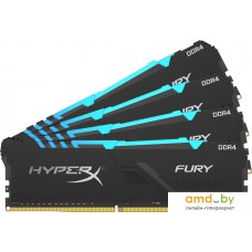 Оперативная память HyperX Fury RGB 4x8GB DDR4 PC4-27700 HX434C16FB3AK4/32