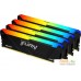 Оперативная память Kingston FURY Beast RGB 4x16ГБ DDR4 3200 МГц KF432C16BB12AK4/64. Фото №1