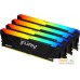 Оперативная память Kingston FURY Beast RGB 4x8ГБ DDR4 3600 МГц KF436C17BB2AK4/32. Фото №1