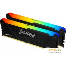 Оперативная память Kingston FURY Beast RGB 2x16ГБ DDR4 3733 МГц KF437C19BB12AK2/32