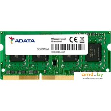 Оперативная память ADATA 4GB DDR3 SODIMM PC3-12800 ADDS1600W4G11-S