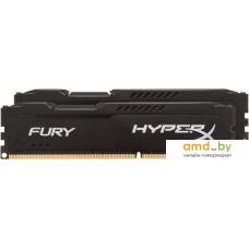 Оперативная память HyperX Fury Black 2x8GB KIT DDR3 PC3-12800 HX316C10FBK2/16