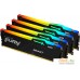 Оперативная память Kingston FURY Beast RGB 4x16ГБ DDR5 5200 МГц KF552C40BBAK4-64. Фото №1