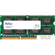 Оперативная память Netac Basic 8GB DDR3 SODIMM PC3-12800 NTBSD3N16SP-08