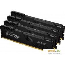 Оперативная память Kingston FURY Beast 4x16GB DDR4 PC4-24000 KF430C15BB1K4/64