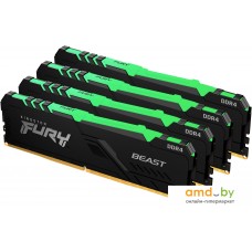 Оперативная память Kingston FURY Beast RGB 4x8GB DDR4 PC4-25600 KF432C16BBAK4/32