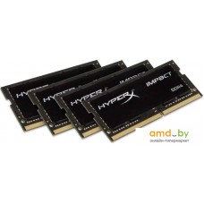 Оперативная память HyperX Impact 4x8GB DDR4 SODIMM PC4-19200 HX424S15IB2K4/32