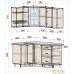 Готовая кухня Интерлиния Мила Деко 1.2x1.6 (мята/травертин серый). Фото №3