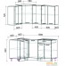 Готовая кухня Интерлиния Мила Лайт 1.2x1.6 без столешницы (белый платинум). Фото №2