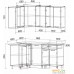 Готовая кухня Интерлиния Мила Лайт 1.2x1.6 (серебро/антрацит). Фото №2