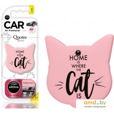 Автохимия и автокосметика для салона Aroma Car Ароматизатор полимерный Quotes Cat Bubble Gum 83197