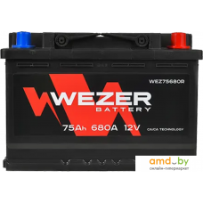 Автомобильный аккумулятор Wezer WEZ75680R (75 А·ч)