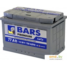 Автомобильный аккумулятор BARS Premium 77 R+ (77 А·ч)