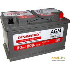 Автомобильный аккумулятор Dynamatrix AGM DEK800 800A (80 А·ч)