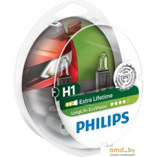 Галогенная лампа Philips H1 LongLife EcoVision 2шт