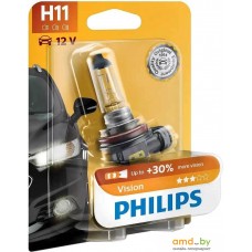 Галогенная лампа Philips H11 Vision +30% Blister 1шт