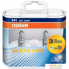 Галогенная лампа Osram H1 Ultra Life 2шт [64150ULT-HCB]