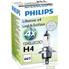 Галогенная лампа Philips H4 LongLife EcoVision 1шт [12342LLECOC1]