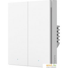 Выключатель Aqara Smart Wall Switch H1 двухклавишный без нейтрали (белый)