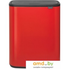 Мусорное ведро с разделителем Brabantia Bo Touch Bin 2x30 л (пламенно-красный)