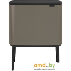 Мусорное ведро с разделителем Brabantia Bo Touch Bin 11+23 л (платиновый)